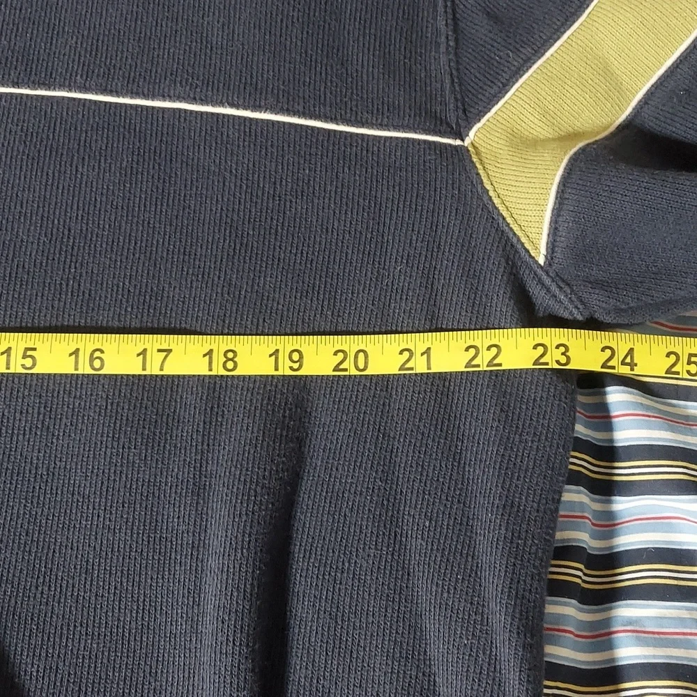 Vintage GAP Dark Blue & Olive Striped Crewneck Sweatshirt Men’s XL